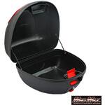 オートバイ用 リアボックス カルボン39 バックレスト付 34L カーボン調 ブラック リフレクター レッド MAD MAX(マッドマックス)