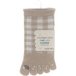 婦人 五本指ソックス/指先プリント/ハリネズミ/かかとあり ゴートレイド