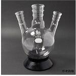 031-29500 三頭フラスコ 側管角度 15° 白 日本理化学器械(NRK)