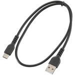 USB-A to USB-C ケーブル ブラック 3A充電 高速データ転送 高耐久 オーム電機