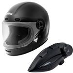 HK-190 ネオレトロフルフェイスヘルメット + KK-902 モーターサイクルインターカム コミネ
