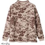 821479 もちのび花柄付け袖セーター ケアファッション