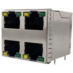 RJ45 モジュラーコネクタ メス RJ45コネクタ PCBマウント Cat5e AMPHENOL