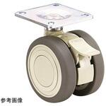 TEC75WS 双輪キャスター Φ75 自在 ダブル ストッパー付 プレート式 TEシリーズ 東海キャスター