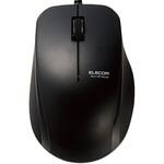 マウス 有線 抗菌 静音 ブルーLED 3ボタン Mサイズ ケーブル長1m エレコム