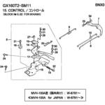 16562-Z4M-000 GX160T2-SM11 スプリング、スロットルリターン ホンダ