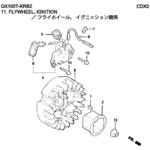 28451-ZDJ-003 GX100T-KRB2 プーリー、スターター(E/G号機3009698～から使用) ホンダ
