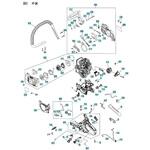 ゼノア エンジンチェーンソー G3650 部品 Handle and covers ゼノア