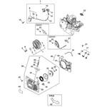 ゼノア エンジンチェーンソー G5201 部品 Flywheel， ignition， and starter group ゼノア