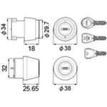 Z-1C6-DGTC シャッター付シリンダーセット(DN)Z-1C6-DGTC トステム(LIXIL)