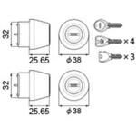 Z-1A0-DGVD シャッター付シリンダーセット(DN)Z-1A0-DGVD トステム(LIXIL)