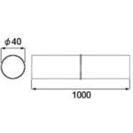 カーポートネスカR用 竪樋セット Φ40 L1000 TOEX(LIXIL)