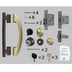 DHRZ3E 玄関セキュリティーサムターン付把手DN片開きE型ムーン内ダーク トステム(LIXIL)