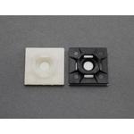 EA475GB-22 25x25mm 結束バンド用ベース(粘着付/黒5個) エスコ