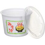 DR-413 市場 フタ付 みそ汁 カップ 10個 ホワイト 270ml ストリックスデザイン