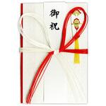 百万円が入る祝金封 赤白花結び 菅公工業