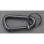 EA638JG-161 6x60mm カラビナフック(アルミ/ブラック) エスコ