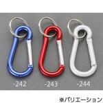 EA638JG-243 4x40mm カラビナフック(アルミ/レッド) エスコ