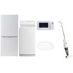 家電セット 寮 オフィス 事務所 新生活家電 5点セット (6kg洗濯機 106L冷蔵庫 電子レンジ シーリングライト スティッククリーナー) YAMAZEN(山善)