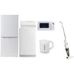 家電セット 寮 オフィス 事務所 新生活家電 5点セット (6kg洗濯機 106L冷蔵庫 電子レンジ 電気ケトル スティッククリーナー) YAMAZEN(山善)