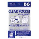 EA762CB-225 B6/183x133mm クリアポケット(30枚) エスコ