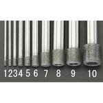 EA819DY-10 15x15.0x100mm ダイヤモンドバー(10mm軸) エスコ