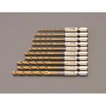 EA824BR 2.5-6.0mm/10本組 ドリル(チタンコート/六角軸) エスコ