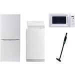 家電セット 寮 オフィス 事務所 新生活家電 4点セット (6kg洗濯機 106L冷蔵庫 電子レンジ 軽量クリーナー) YAMAZEN(山善)