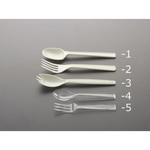 EA912MD-2 160mm プラスチックフォーク(アイボリー/100本) エスコ