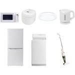 家電セット 寮 オフィス 事務所 新生活家電 7点セット (106L冷蔵庫 6kg洗濯機 電子レンジ 3合炊き炊飯器 オーブントースター 電気ケトル 掃除機) YAMAZEN(山善)