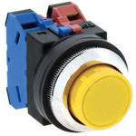 EA940D-14AB 1a/30mm 押しボタンスイッチ(突型/黄) エスコ