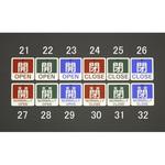 EA983J-26 50x50mm 角型バルブ開閉札[閉CLOSE/青] エスコ