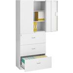 SOW-03H-05D 両開き×3段ラテラル書庫セット カグクロ