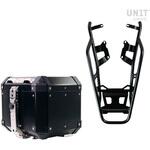 Atlas 36L Aluminum トップケース + リアラゲッジラック パッセンジャーグリップ付 | AL4-BL-2033 UnitGarage (ユニットガレージ)
