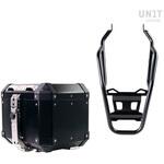 Atlas 36L Aluminum トップケース + リアラゲッジラック パッセンジャーグリップ付 | AL4-BL-3104 UnitGarage (ユニットガレージ)