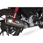 EHA171SEO Factory オーバルフルシステム ステンレススリーブ Honda CB 125 F 2015 - 2018 Scorpion (スコーピオン)