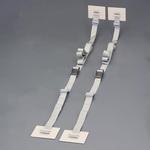 90x70mm 転倒防止プレート(ラック用/バックル付/2個 エスコ