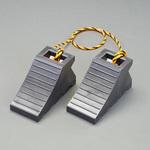 EA984VA-81 110x235x125mm タイヤストッパー(黒/ヒモ付/1組) エスコ