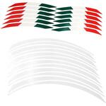 STK119 ホイールスティッカーキット - White/Italian Flag LIGHTECH (ライテック)