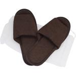 - スリッパ パイル生地 前あき 携帯袋付 モノタロウ 64856874