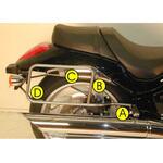 6503511 00 02 サイドキャリア パーマネントマウント クロム Suzuki M 1800 (VZ) R Intruder HEPCO&BECKER (ヘプコ&ベッカー)