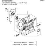15171-Z0D-V00 シリンダーバレル パイプ、ブリーザー ホンダ