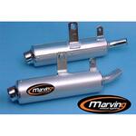S/AAA/450/BC デュアルマフラー Amacal &Oslash； 100 クロム + アルミニウム Suzuki DR 800 BIG 91 Marving Exhaust (マービングエキゾースト)