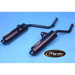 EDR/56/NC デュアルマフラー Edr ブラック Honda NX 650 DOMINATOR 95 Marving Exhaust (マービングエキゾースト)