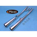 H/2034/BC デュアルマフラー Marvi クロム Honda CB 650 Marving Exhaust (マービングエキゾースト)