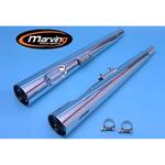 S/2037/BC デュアルマフラー Marvi クロム Suzuki GS 450 Marving Exhaust (マービングエキゾースト)