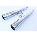 S/2067/BC デュアルマフラー Marvi クロム Suzuki GS 650 GT Marving Exhaust (マービングエキゾースト)