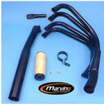 K/52/NC フルシステム 4/1 レーシング ブラック Kawasaki Z 550 GP UNI-TRAK Marving Exhaust (マービングエキゾースト)