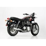 マフラー Retro 触媒付き スリップオンエキゾースト (2-2)  TRIUMPH Bonneville T100 (986MF-2008) Shark (シャーク)