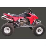 EU/AL/H72 マフラー Single Big Oval Quad Atv Line アルミ (クワッド・4輪バイク)TRX 450 2004> HONDA Quad - EU/AL/H7 Marving Exhaust (マービングエキゾースト)